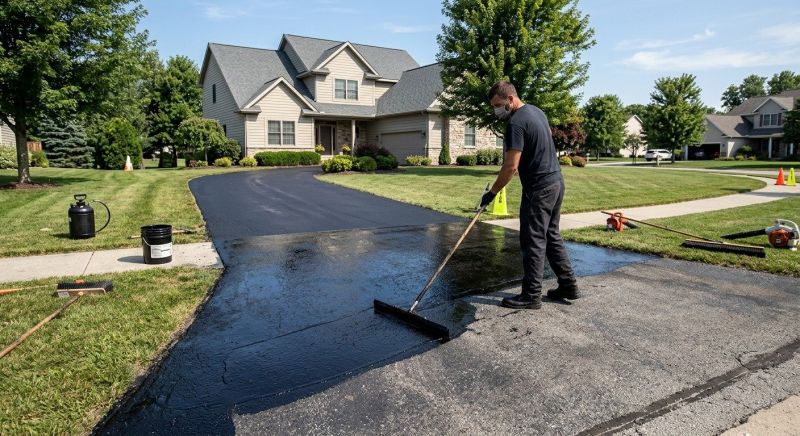 Hot Tar Driveway Sealing in Fort Collins, CO